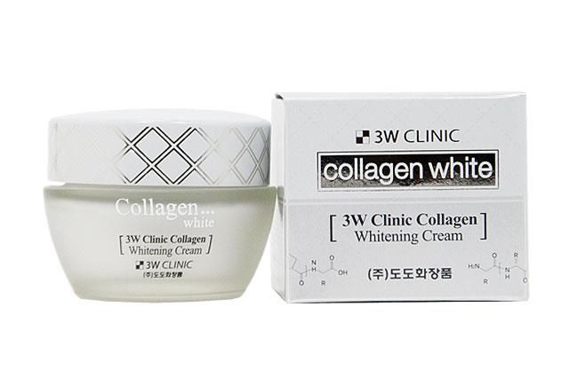 3W CLINIC Collagen Whitening Cream - Kem Dưỡng Làm Trắng Da Tinh Chất Collagen